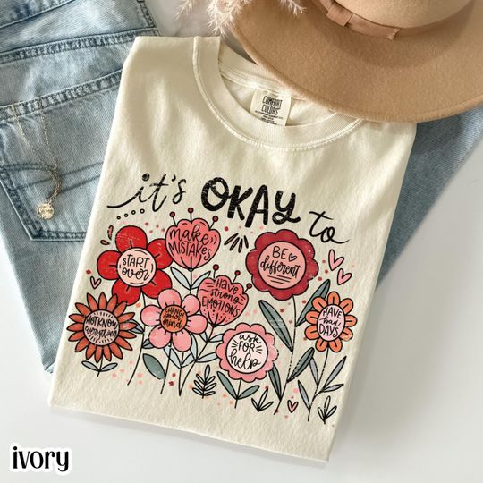 Comfort Colors Teacher Shirt Special Education Floral Shirt Mental Health Diversity Shirt