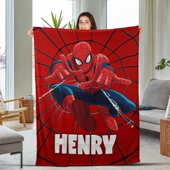 Discover Personalized Family Spiderman Blanket Spiderman Blanket Spiderman Birthday Theme