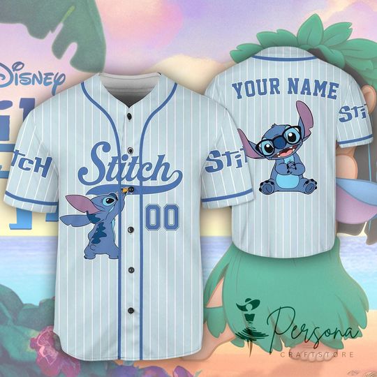 Discover Disney Stitch Baseball Jersey, Disney Stitch, Stitch Birthday Kid Adult, Lilo And Stitch Jersey.