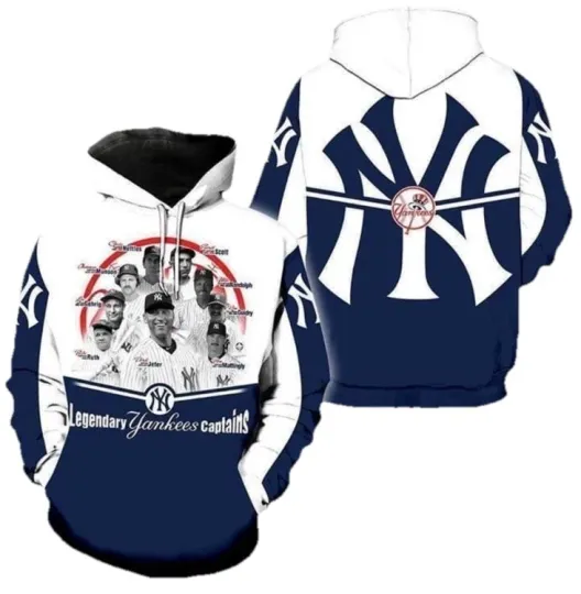 Discover New York Yankees Legends Captains Signed 3D Hoodie Size XL Unlabeled Never Worn