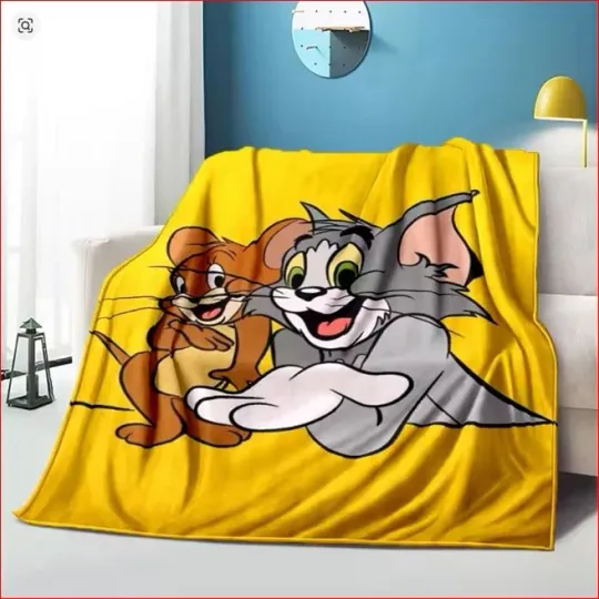 Discover Tom And Jerry Fleece Blanket, Fun Cartoon Movie Gifts for Kid