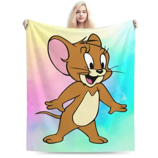 Discover Cute Jerry Blanket, Tom And Jerry Cartoon Movie Fleece Blanket