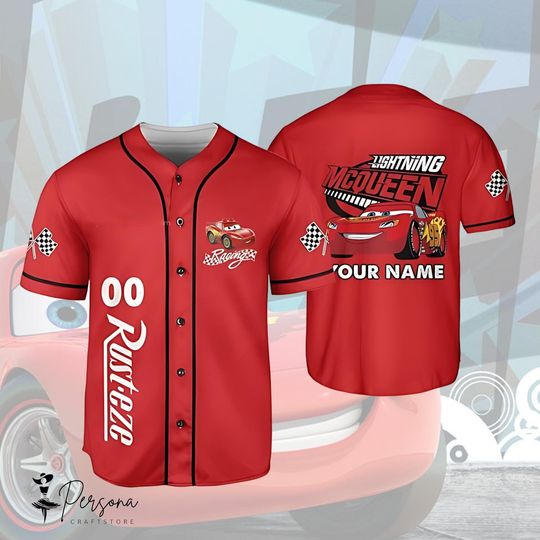 Discover Custom Disney Car Baseball, Personalized Disney Baseball Team Outfit, Car Land Tee, Custom Car Baseball Jersey Team.