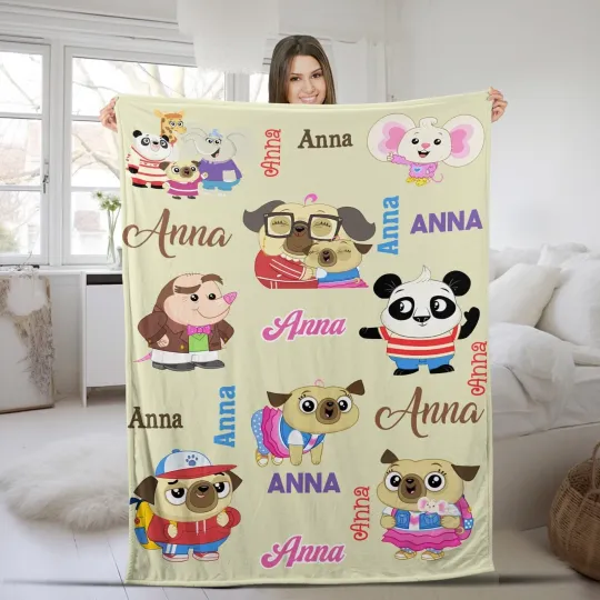 Discover Personalized Chip And Potato Blanket, Chip And Potato Birthday Party Blanket