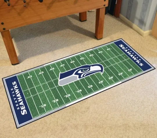 Seattle Seahawks Football Field Runner Rug