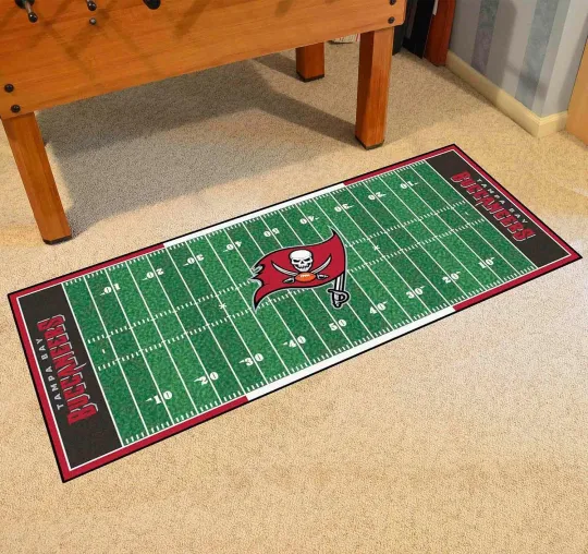 Tampa Bay Buccaneers Football Field Runner Rug
