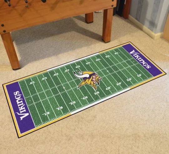 Minnesota Vikings Football Field Runner Rug