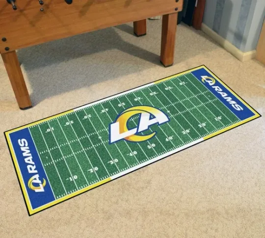 Discover Los Angeles Rams Football Field Runner Rug