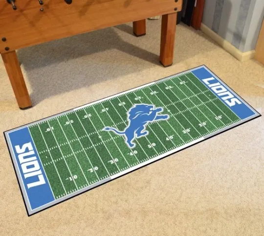 Detroit Lions Football Field Runner Rug
