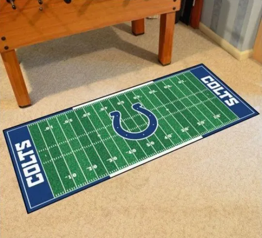 Indianapolis Colts Football Field Runner Rug