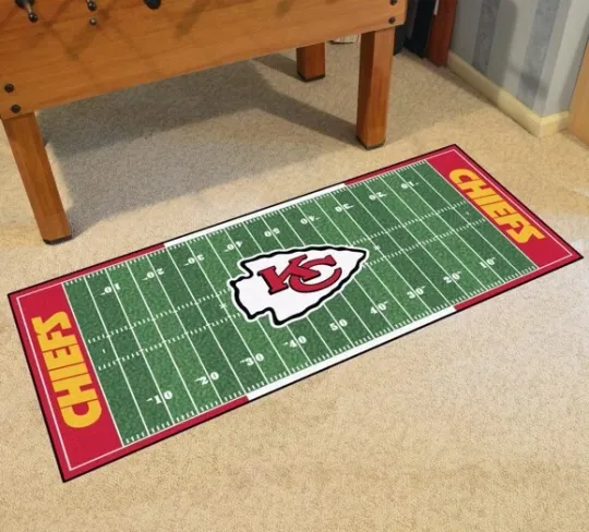 Kansas City Chiefs Football Field Runner Rug