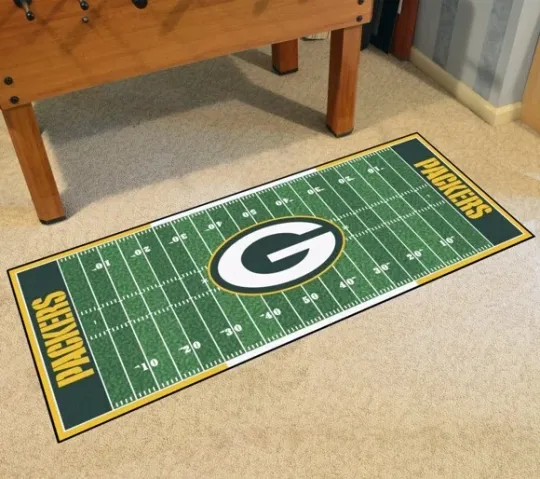 Green Bay Packers Football Field Runner Rug