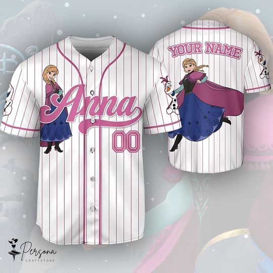 Discover Disney Anna Princess Baseball Jersey, Disney Frozen Jersey, Anna Princess Jersey.
