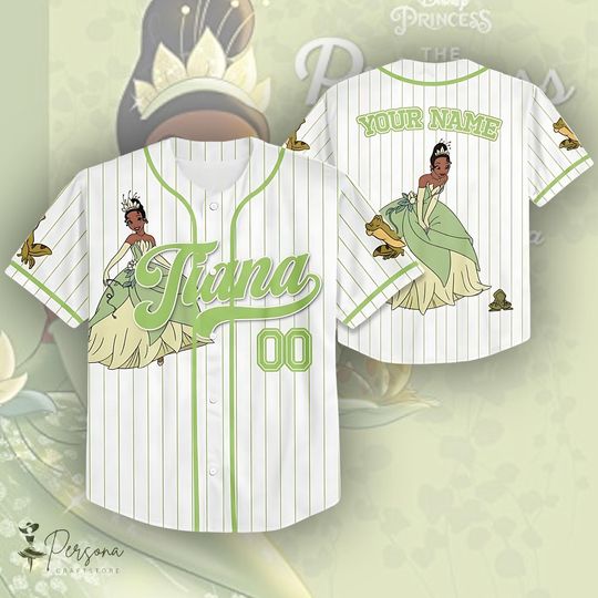 Discover Disney Tiana and the Frog Baseball Jersey, The Princess And The Frog Jersey, Magic Kingdom WDW & New Orleans Girls Trip Outfit.