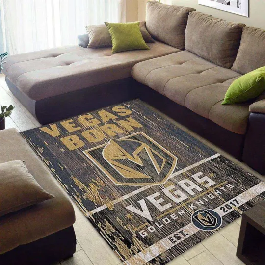 Discover Vegas Golden Knights Rug, Welcome Rug, Matting Area Carpet Decor