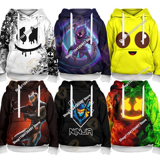 Discover Children 3D Print Battle Royale Fortnite Hoodie Kids Sweatshirt Boy Girl Cartoon Anime Pullover Harajuku Autumn Winter Sudadera