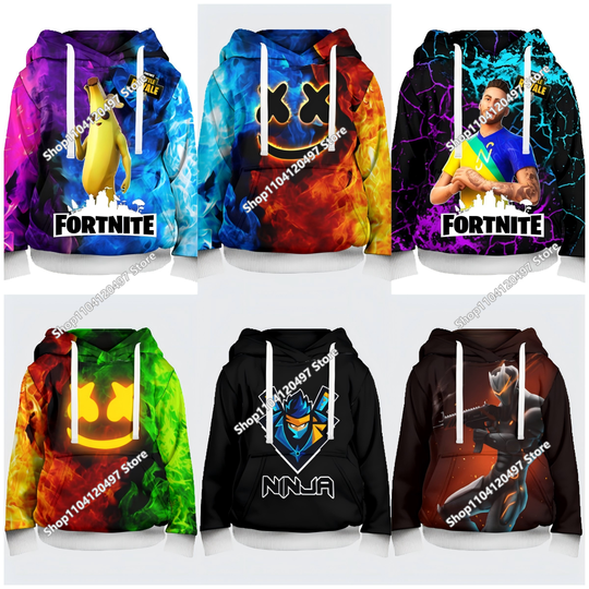 Discover 2025 New Fortnite 3D Printed Unisex Hoodie Casual Coat Game Peripheral Cosplay Children Clothing Gifts