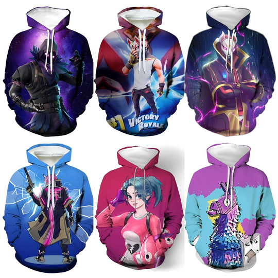 Discover Anime Fortnite 3D Printed Hoodie Sweatshirts Children Men Women Fashion Casual Pullover Harajuku Hoodies