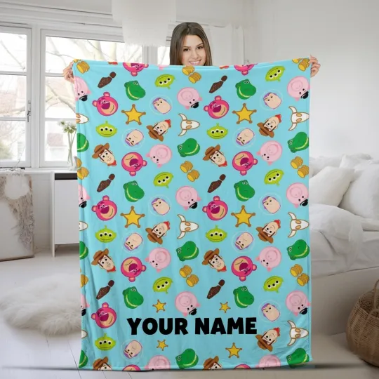 Discover Custom Name Toy Story Blanket, Woody And Friends Blanket, Disney Toy Story Blank