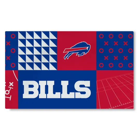 Discover Northwest football Buffalo Bills Colorblock Washable Area Living Rug, 36" X 60"
