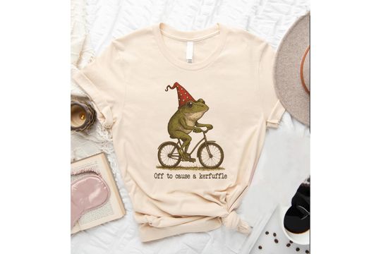 Discover Off to Cause a Kerfuffle Frog Tshirt, Sarcastic Shirts, Funny Sayings, Adult Humor Shirt, Frog Meme Shirt, Mental Health Shirt, Funny Shirts