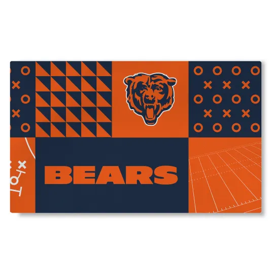 Discover Northwest  football Chicago Bears Colorblock Washable Area Living Rug