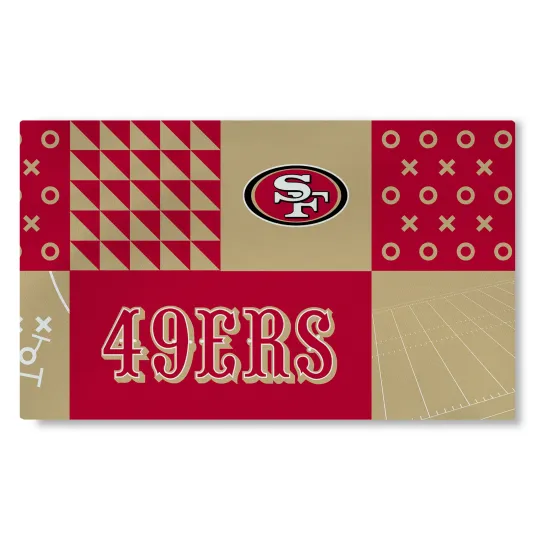 Northwest football San Francisco 49ers Colorblock Washable Area Living Rug