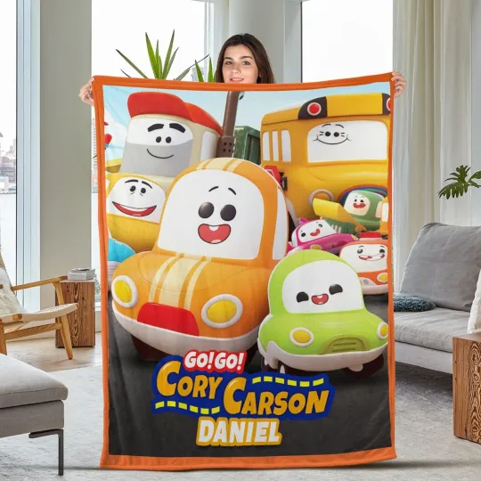 Discover Go Go Cory Carson Fleece Blanket Custom Name o Go Cory Blanket Birthday Blanket