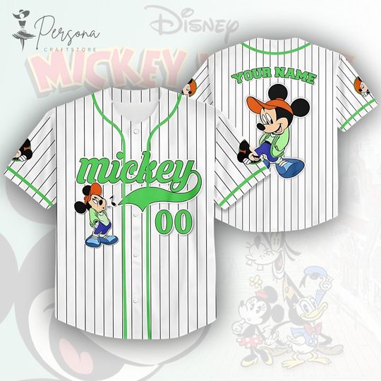Discover Custom Mickey Baseball Jersey, Disney Mickey Jersey Sport, Disney Baseball Team Shirt, Mickey Birthday Kid Adult Baseball Jersey