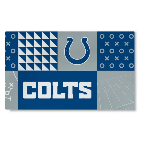 Northwest football Indianapolis Colts Colorblock Washable Area Living Rug
