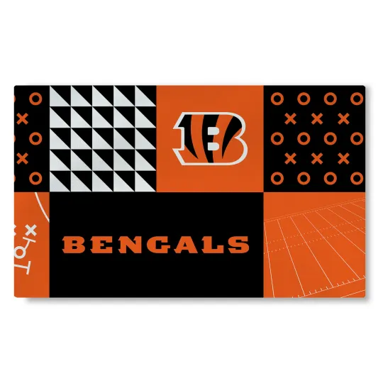 Discover Northwest football Cincinnati Bengals Colorblock Washable Area Living Rug