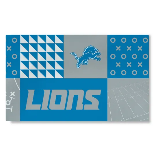 Northwest football Detroit Lions Colorblock Washable Area Living Rug