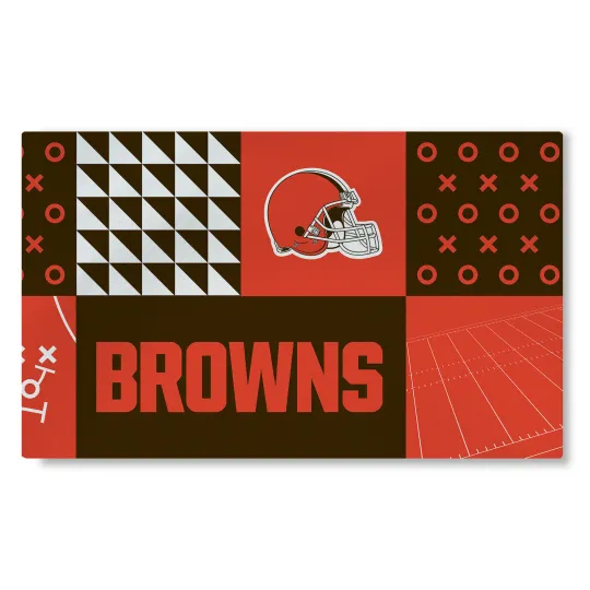 Discover Northwest football Cleveland Browns Colorblock Washable Area Living Rug