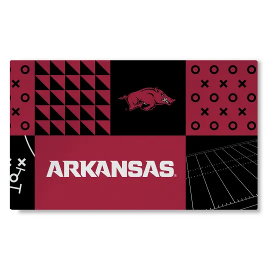 Discover Northwest NCAA Arkansas Razorbacks Colorblock Washable Area Living Rug