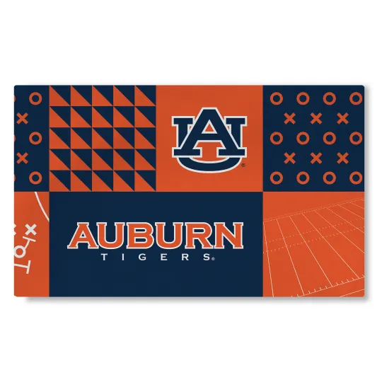 Discover Northwest NCAA Auburn Tigers Colorblock Washable Area Living Rug