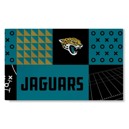 Discover Northwest football Jacksonville Jaguars Colorblock Washable Area Living Rug