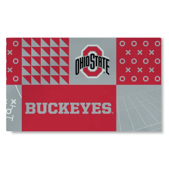 Discover Northwest NCAA Ohio State Buckeyes Colorblock Washable Area Living Rug