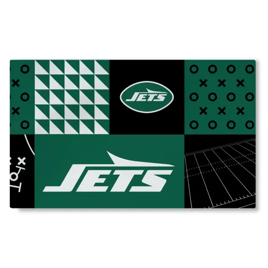 Discover Northwest football New York Jets Colorblock Washable Area Living Rug
