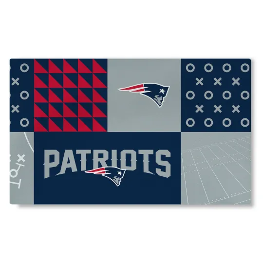 Discover Northwest football New England Patriots Colorblock Washable Area Living Rug