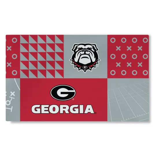 Discover Northwest NCAA GA bulldogs Colorblock Washable Area Living Rug