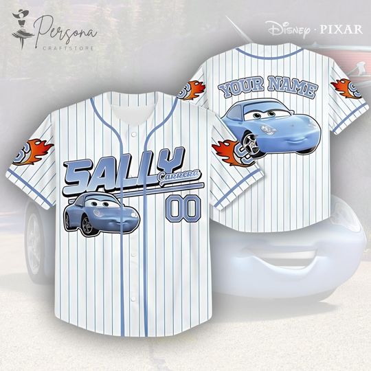 Discover Disney Car Sally Baseball Jersey, Disney Sally Baseball Jersey, Radiator Springs Jersey, Sally Car Kid Adult Baseball Jersey.