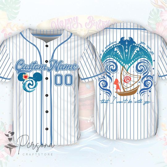 Discover Disney Moana Baseball Jersey, Come What May I Know The Way Jersey, Disney Adventure Jersey, WDW Trip Jersey, Mickey Mouse Ears Moana Jersey
