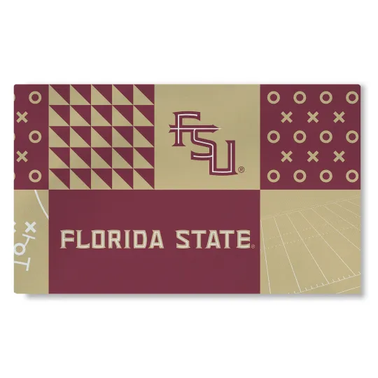 Northwest NCAA Florida State Seminoles Colorblock Washable Area Living Rug