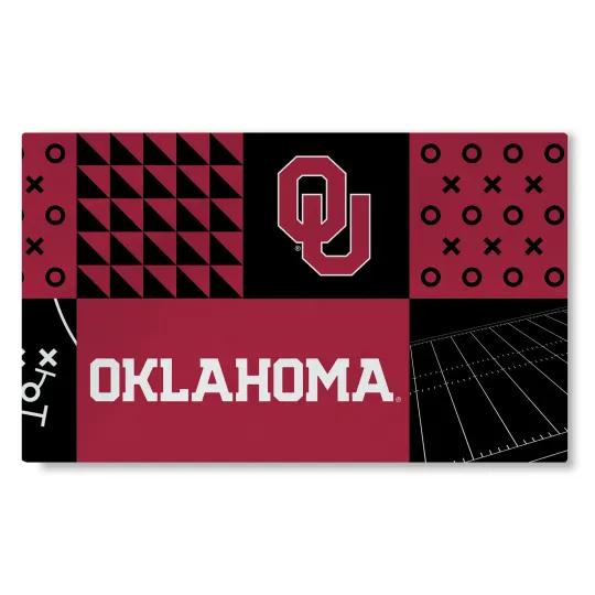 Discover Northwest NCAA Oklahoma Sooners Colorblock Washable Area Living Rug