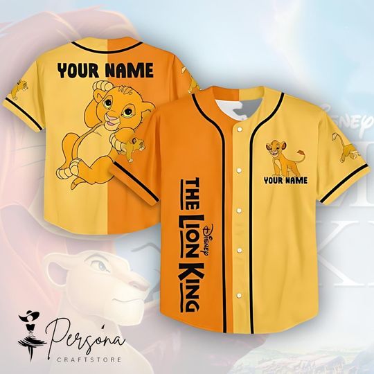 Disneyland Lion King Simba Baseball Jersey, Lion King Jersey, Hakuna Matata Shirt, Baby Simba Shirt, Simba Birthday Jersey.