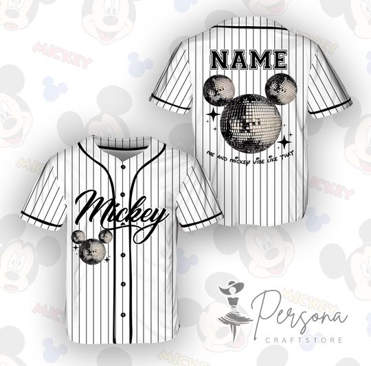 Discover Me And Mickey Vibe Like That Baseball Jersey, Disney Eras Tour Jersey, Vintage Mouse Disco Ball Jersey, Magic Disco Ball Eras Shirt