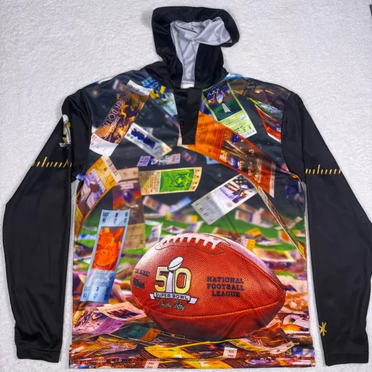 Super Bowl 50 Hoodie football Football Tickets On The Fifty Men's XL