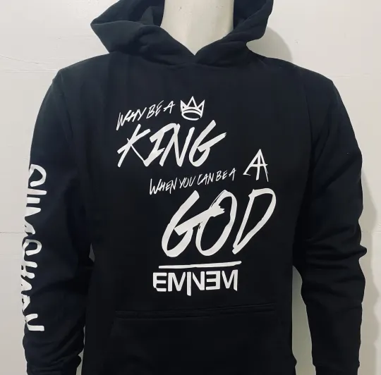 Eminem Why Be A King When U Can Be A God Hoodie - New - Shady - S-4XL - D12 -