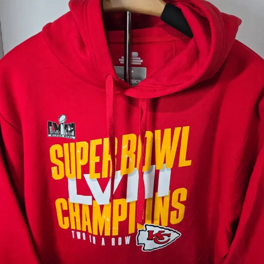 Fanatics Men's football Kansas City Chiefs Super Bowl LVIII Champions Hoodie Red XL