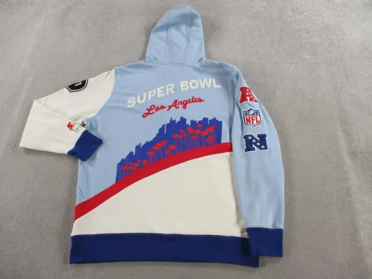 Discover Super Bowl LVI Hoodie Mens XL Blue White football Football Starter Los Angeles